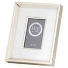 Antiqued Pewter Deep Framed White Velvet 4X6 Photo Frame - Price Crash Furniture