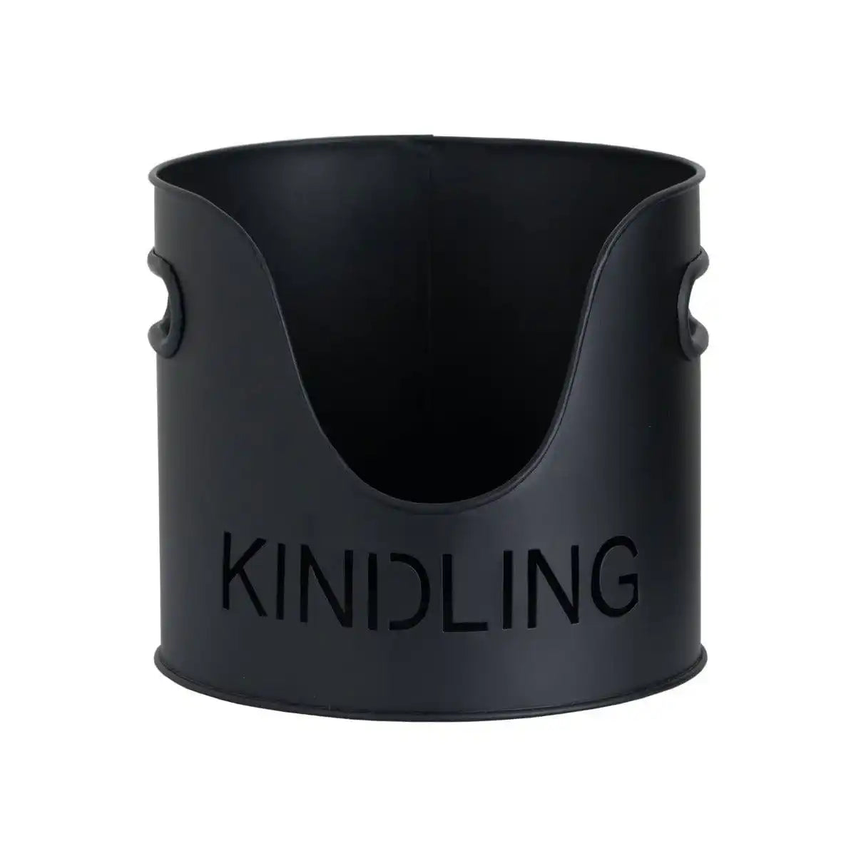 Black Finish Logs And Kindling Buckets & Matchstick Holder - Price Crash Furniture