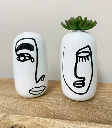 Bohome Face Ceramic Vases - Price Crash Furniture