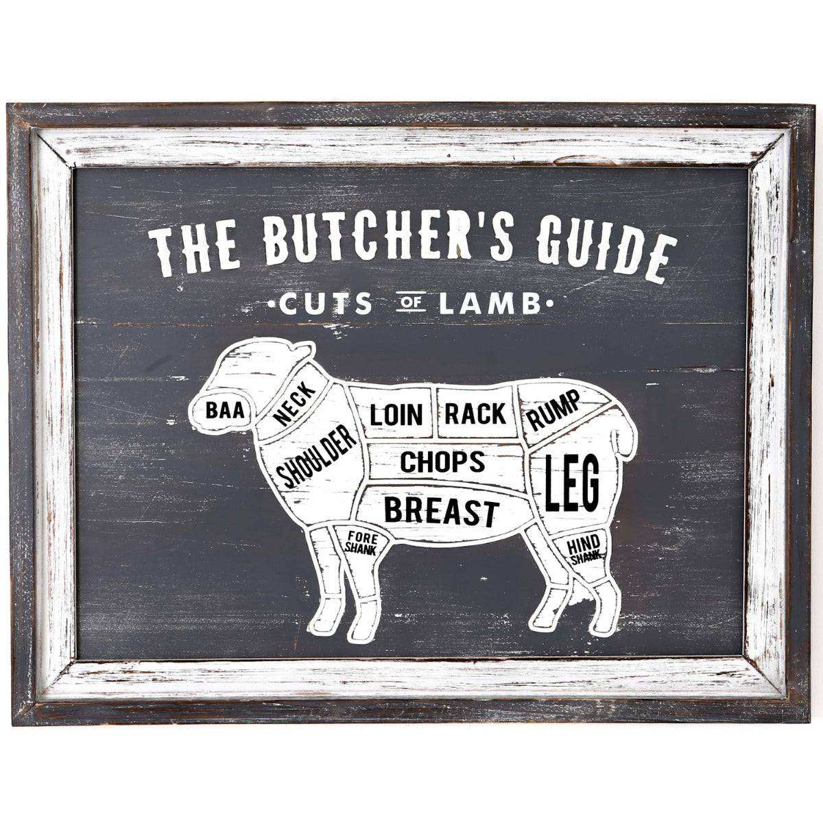 Butchers Cuts Lamb Wall Plaque - Price Crash Furniture