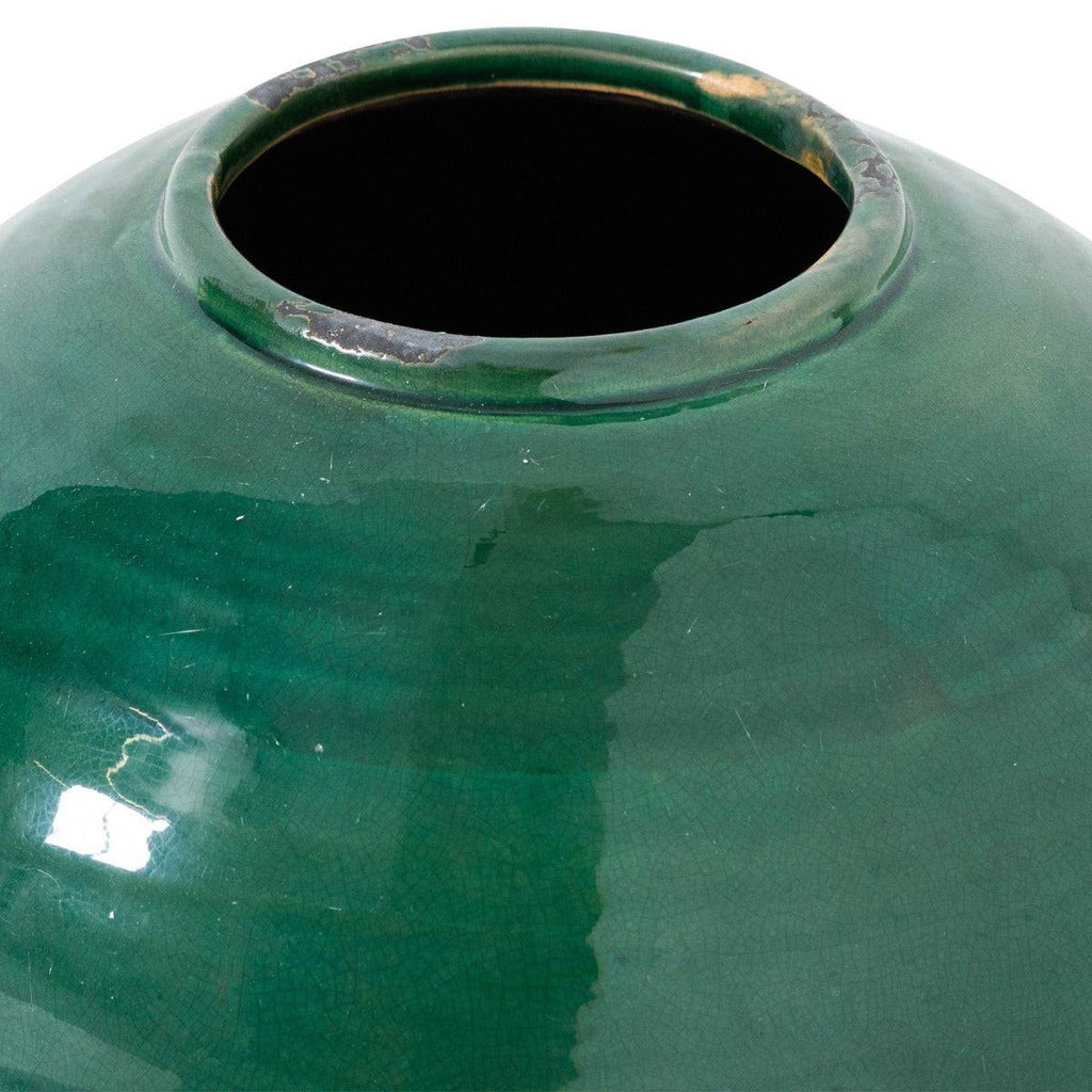 Garda Emerald Glazed Tiber Vase - Price Crash Furniture
