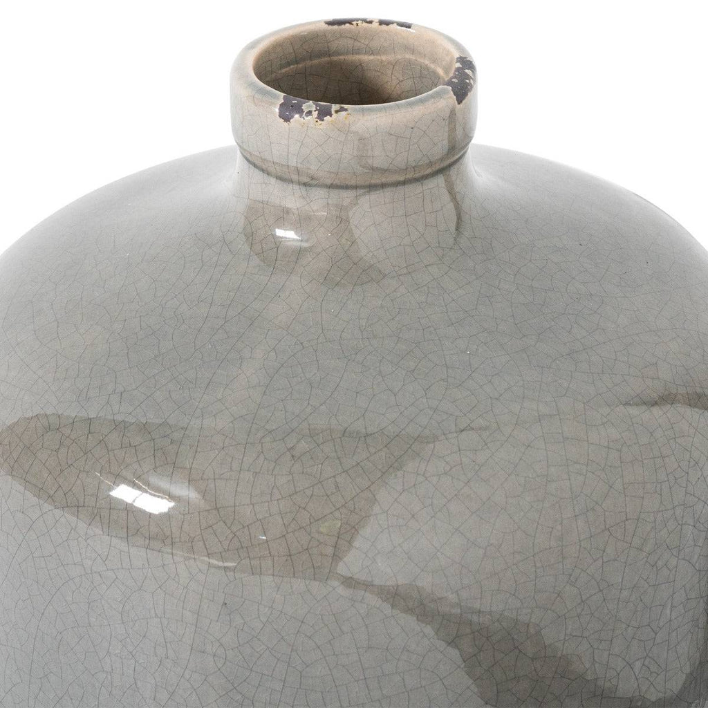Garda Grey Glazed Eve Vase - Price Crash Furniture