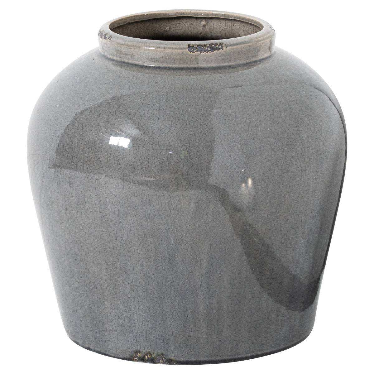 Garda Grey Glazed Juniper Vase - Price Crash Furniture