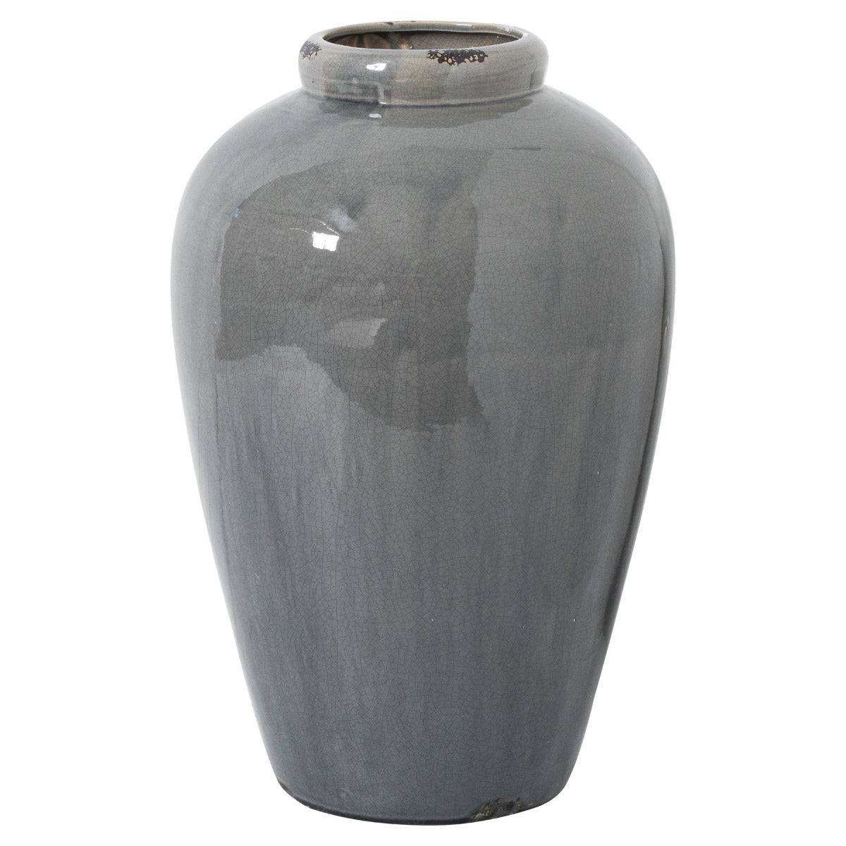Garda Grey Glazed Tall Juniper Vase - Price Crash Furniture