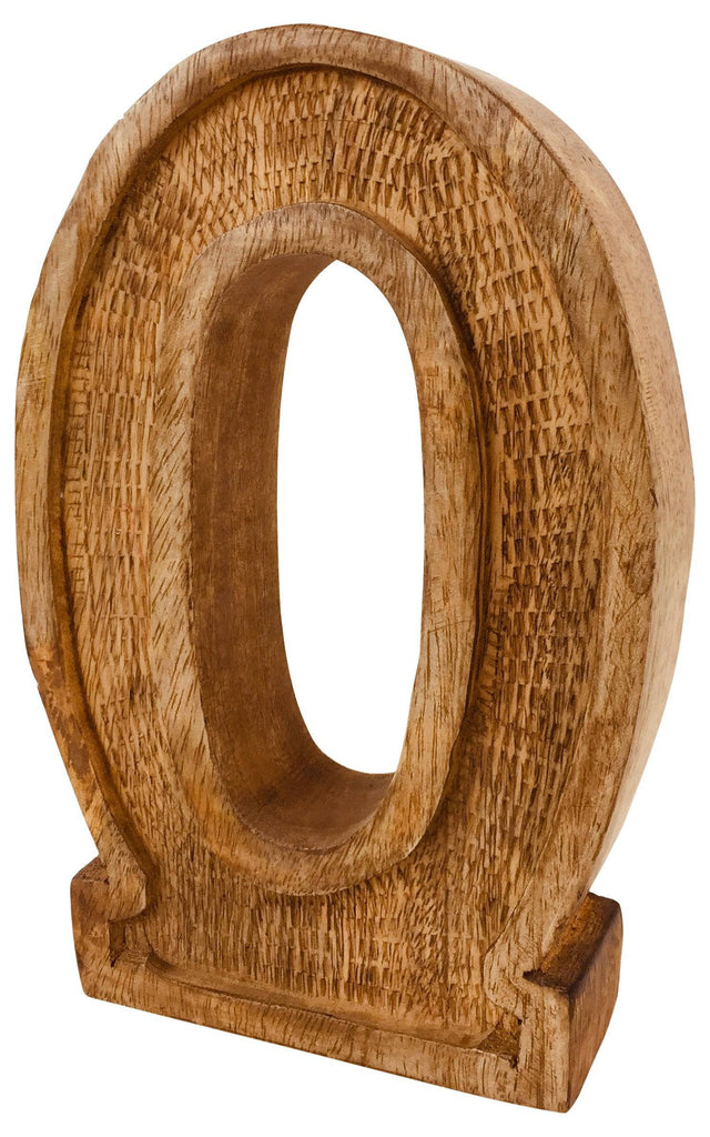 Hand Carved Wooden Embossed Letter O - Price Crash Furniture