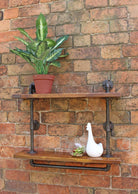 Industrial Pipe Wall Shelf with 2 Shelves - Price Crash Furniture