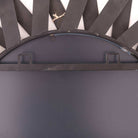 Large Round Metal Window Mirror In Black - Price Crash Furniture