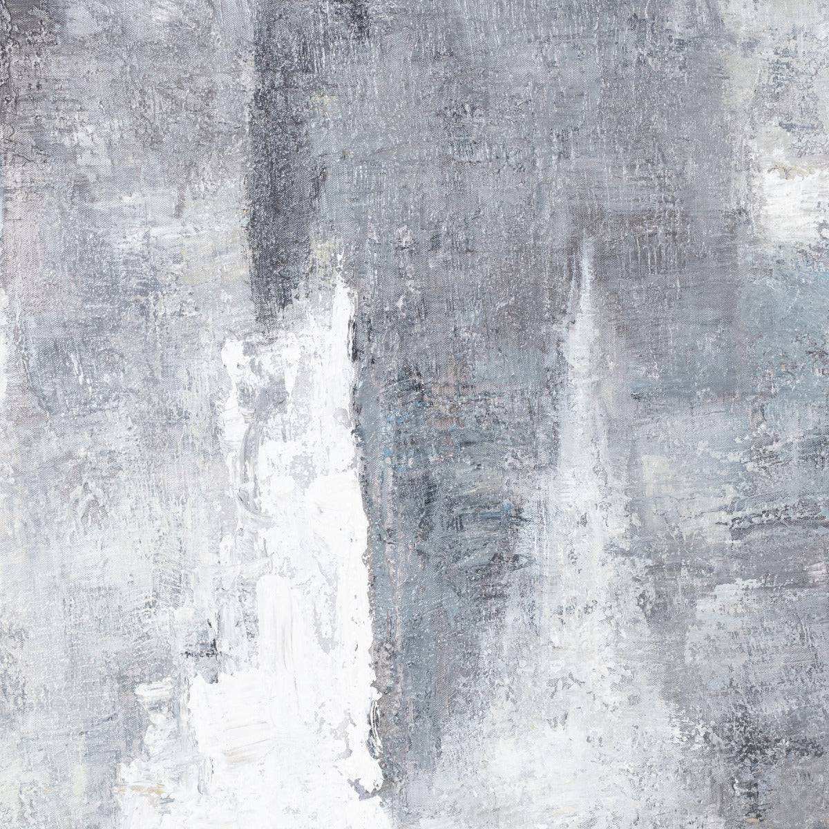 Hand Painted Black And White Layered Abstract Painting - Price Crash Furniture