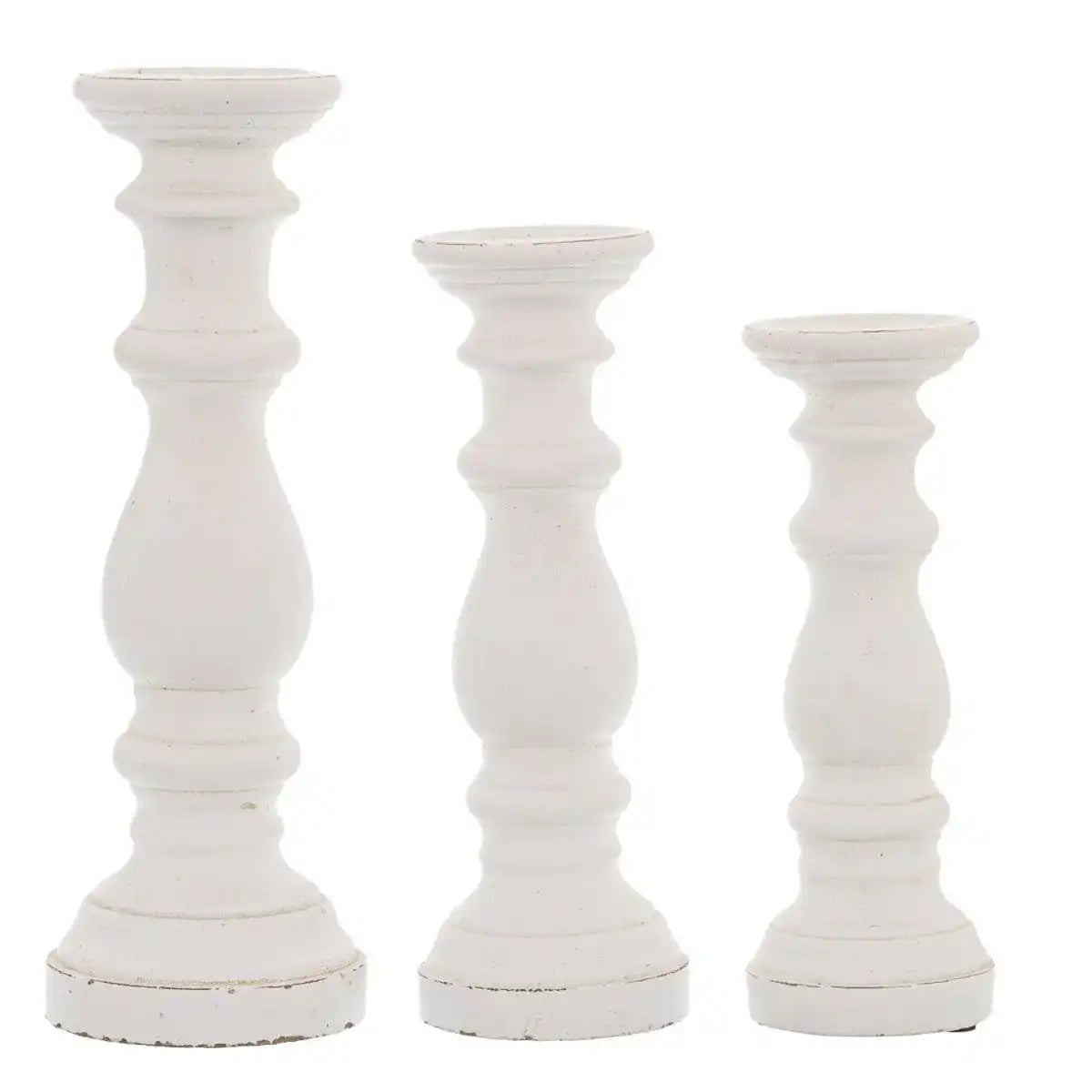 Matt White Ceramic Column Candle Holder - Price Crash Furniture