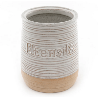 Natural Ceramic Utensil Holder 15cm - Price Crash Furniture