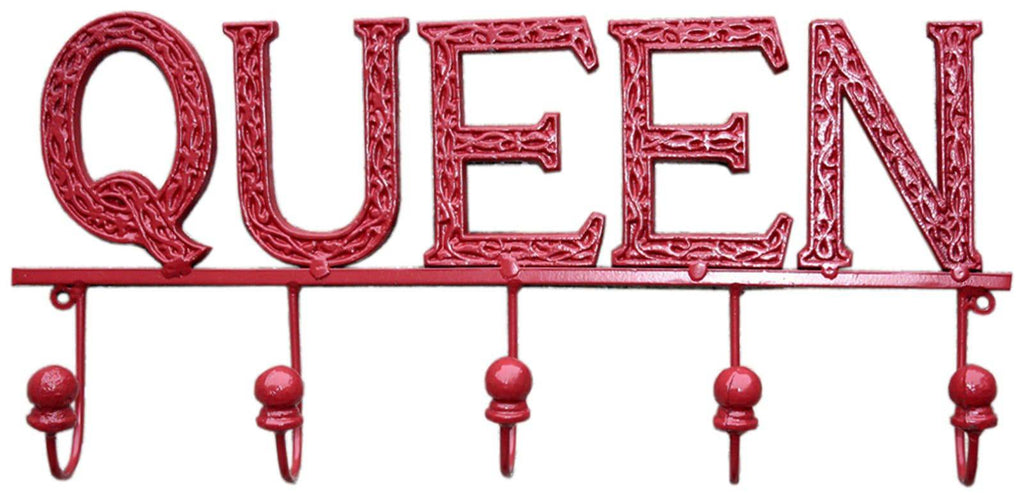 Queen Coat Hooks - 5 Hooks - Red - Price Crash Furniture