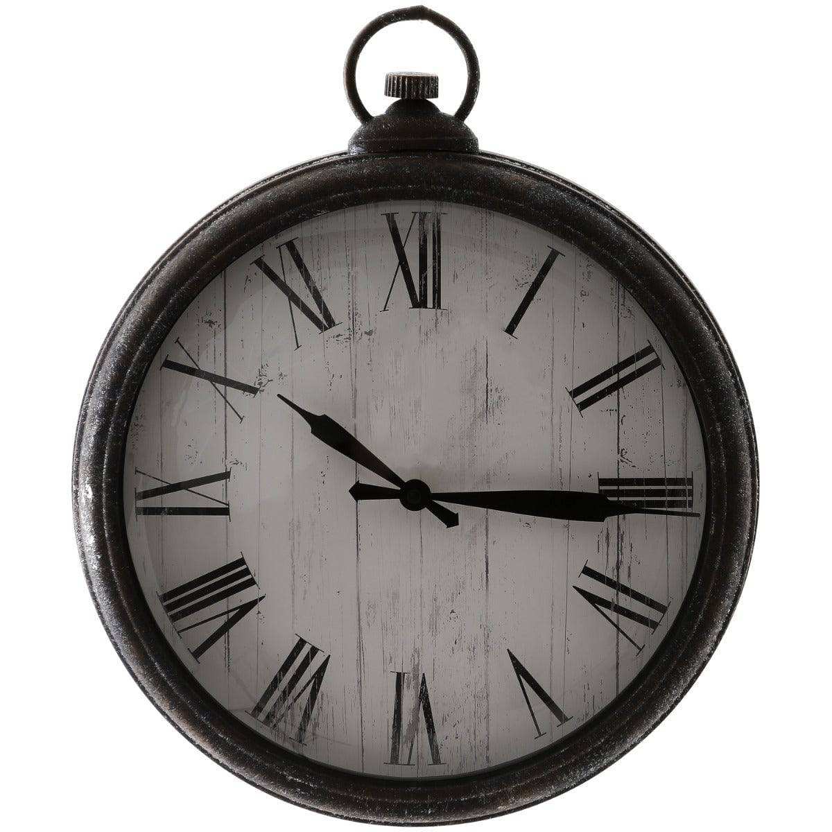 Rustic Pocket Watch Wall Clock - Price Crash Furniture