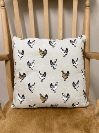 Scatter Cushion With A Chicken Print Design - Price Crash Furniture