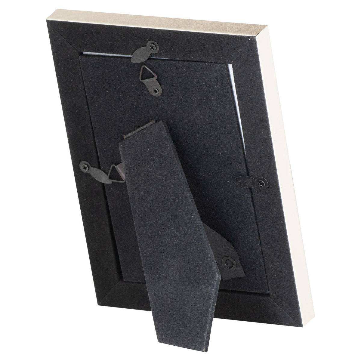 Silver Edged Black Velvet 4X6 Photo Frame - Price Crash Furniture