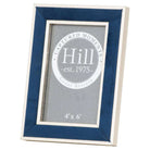 Silver Edged Navy Velvet 4X6 Photo Frame - Price Crash Furniture