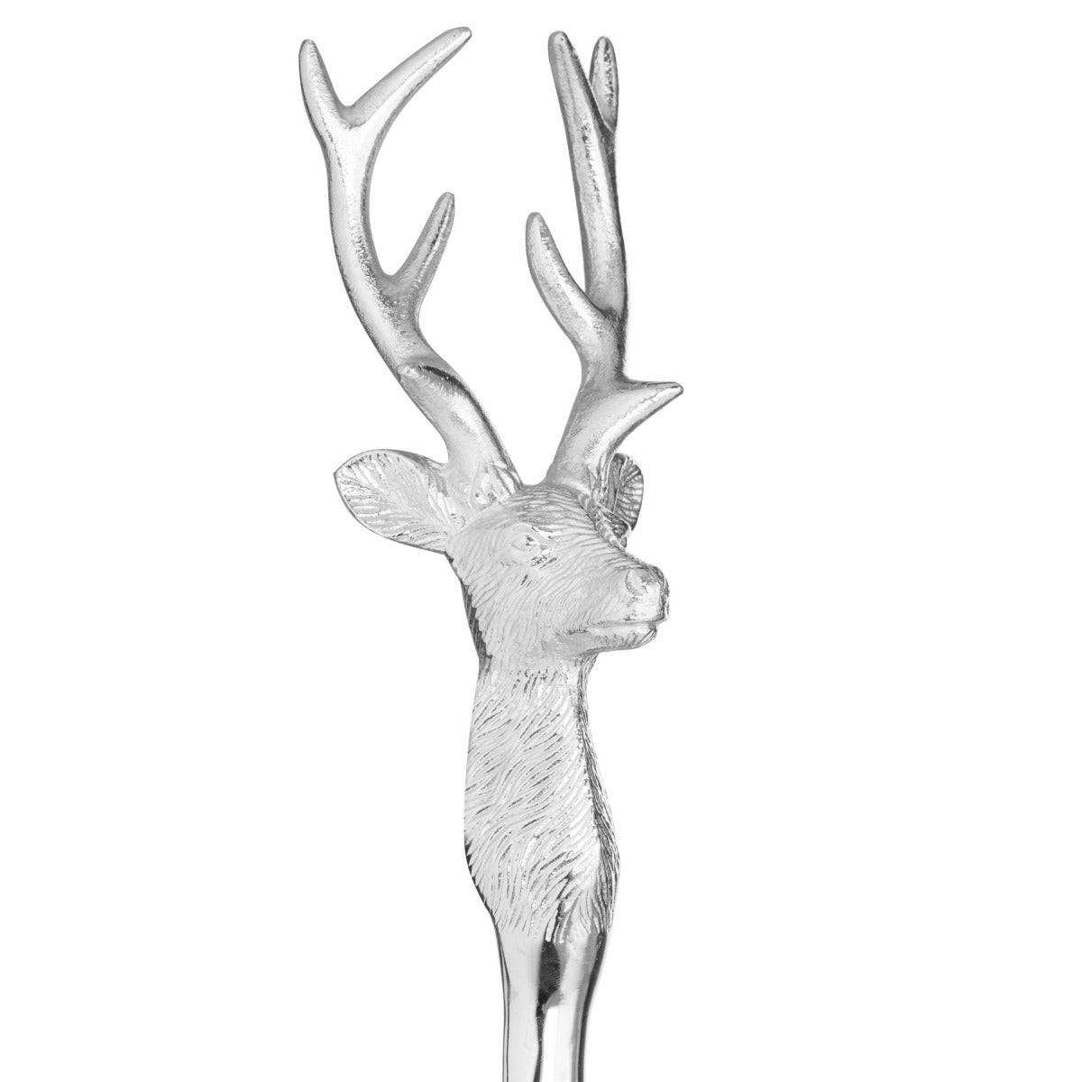 Silver Nickel Stag Head Detail Shoe Horn - Price Crash Furniture
