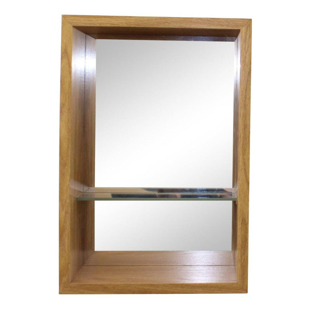 Small Veneered Mirror Shelf Unit, 31x21cm - Price Crash Furniture