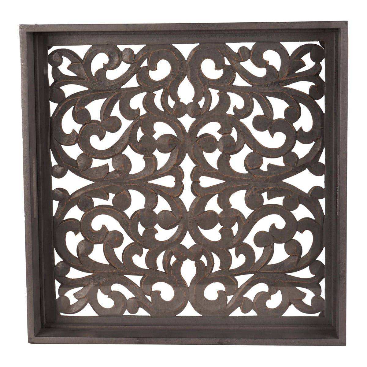 Square Carved Louis Tray - Price Crash Furniture