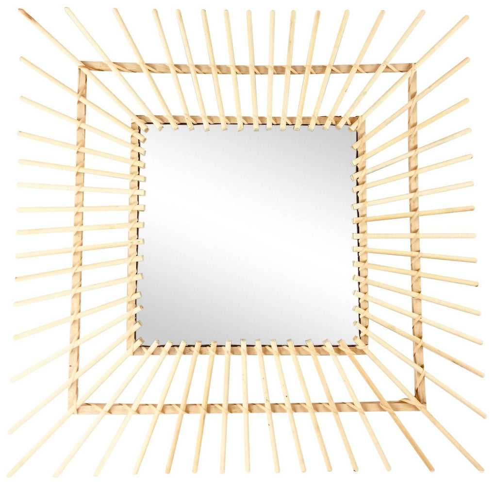 Square Rattan Mirror 60cm - Price Crash Furniture