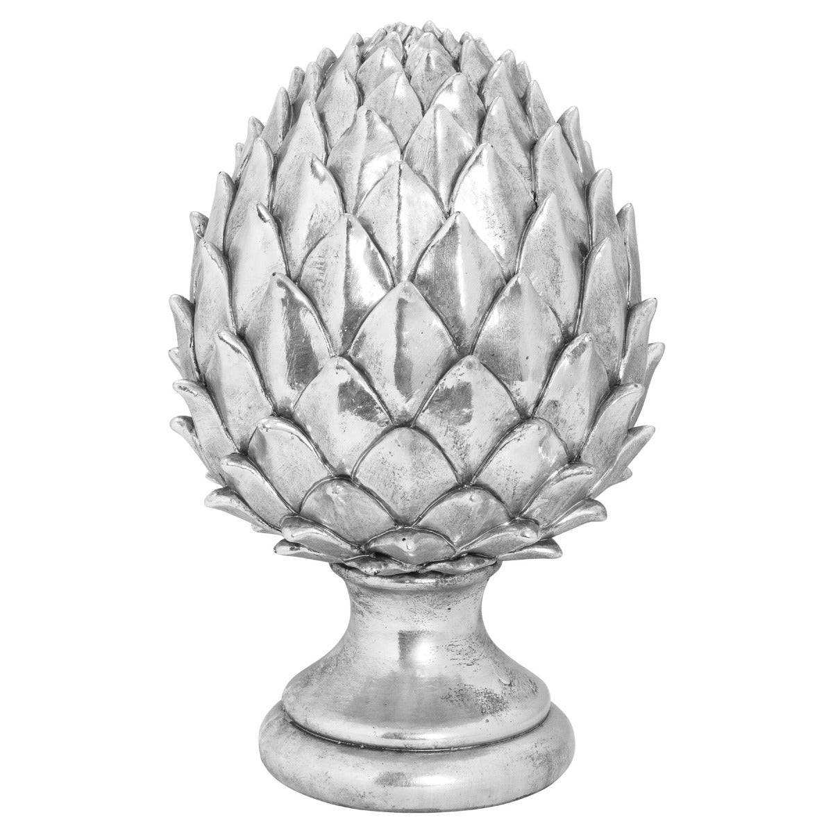 Tall Large Silver Pinecone Finial - Price Crash Furniture