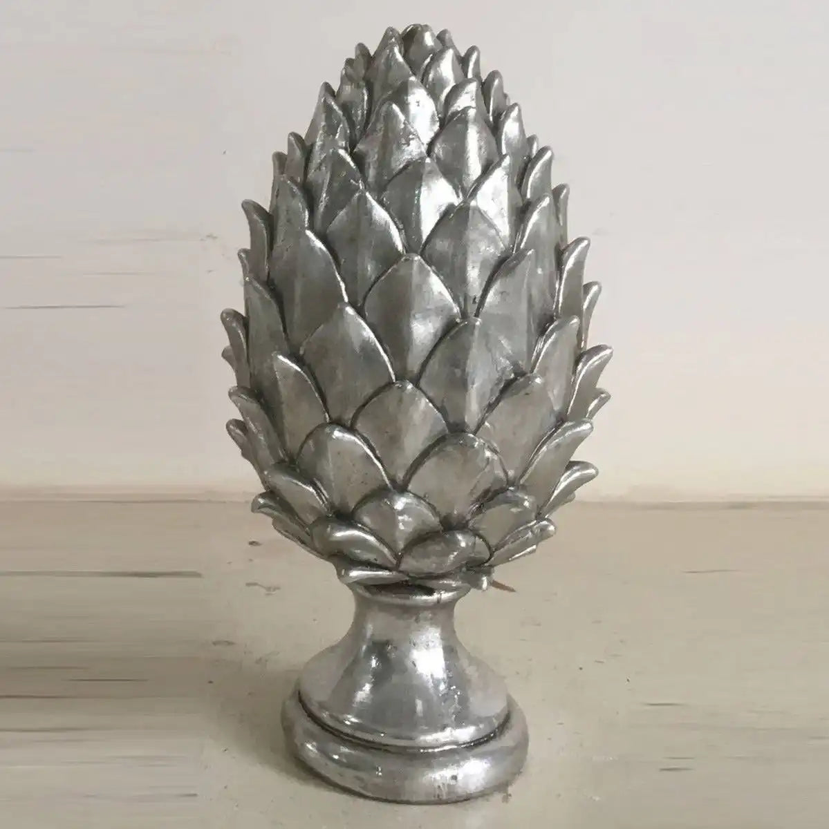 Tall Large Silver Pinecone Finial - Price Crash Furniture