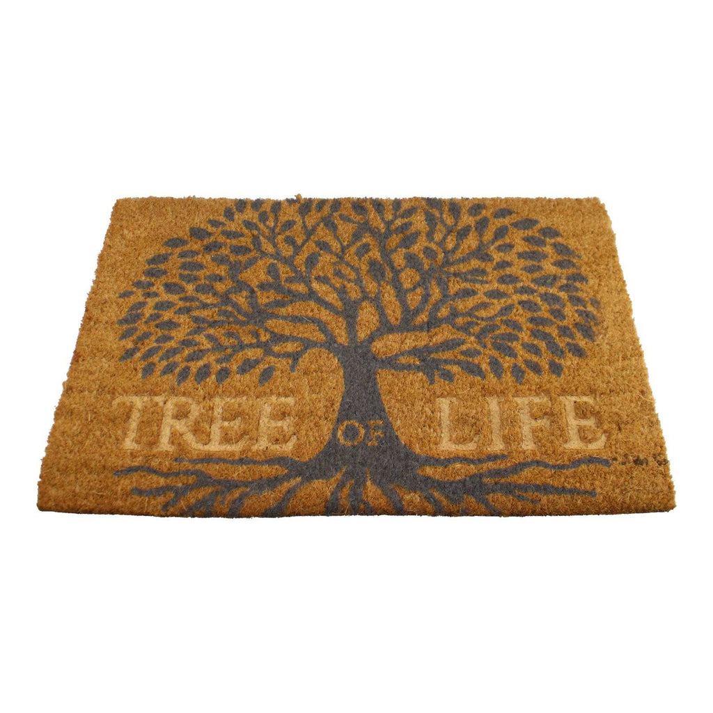 Tree Of Life Design Coir Doormat, 60x40cm - Price Crash Furniture
