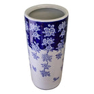 Umbrella Stand, Vintage Blue & White Flowers and Butterfly Design - Price Crash Furniture