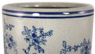 Umbrella Stand, Vintage Blue & White Magnolia Design - Price Crash Furniture