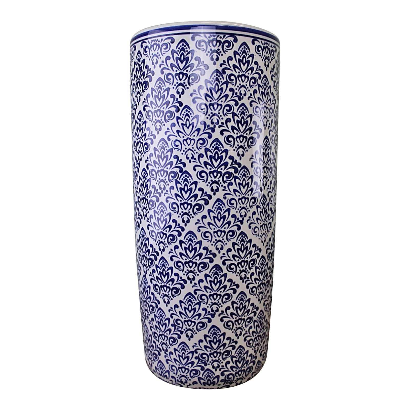 Umbrella Stand, Vintage Blue & White Pattern Design - Price Crash Furniture