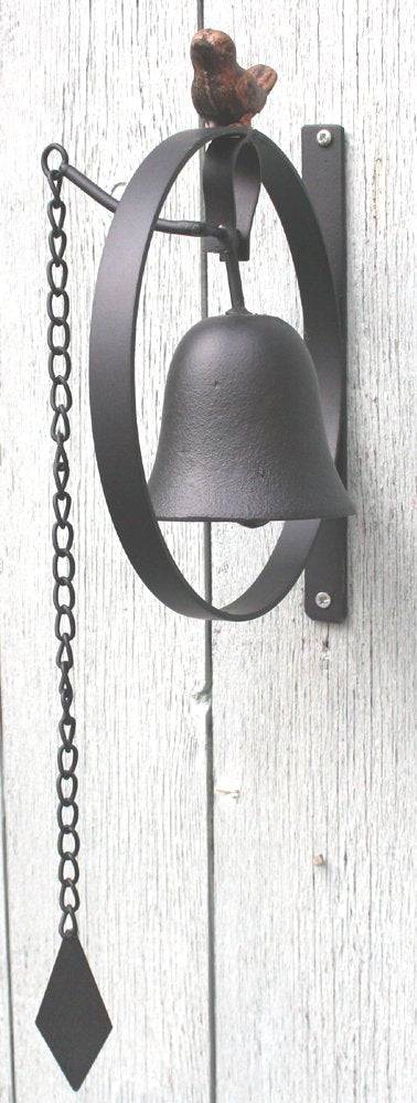Wall Hanging Bell With Bird Design - Price Crash Furniture