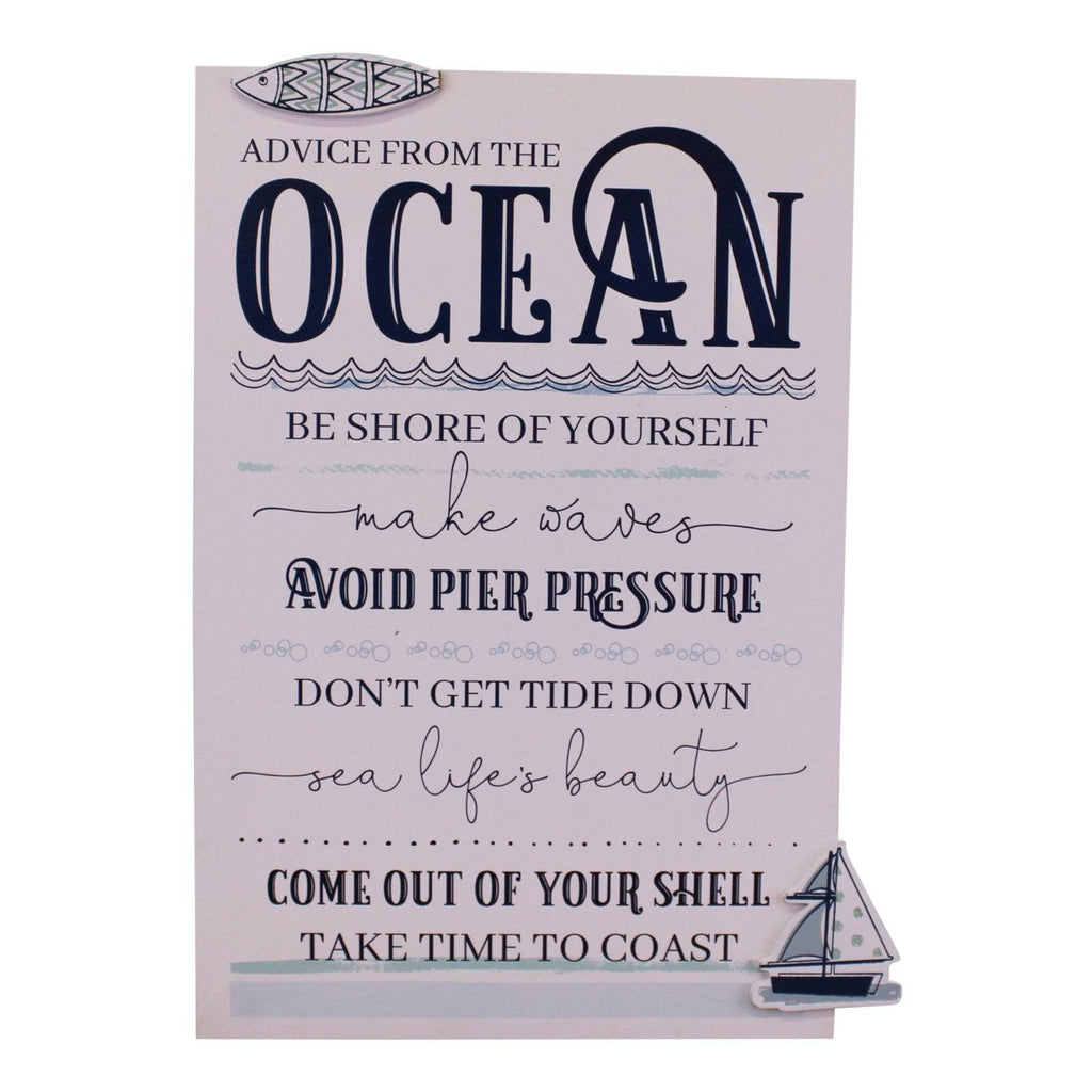 Wall Plaque - Rules of The Ocean - Price Crash Furniture