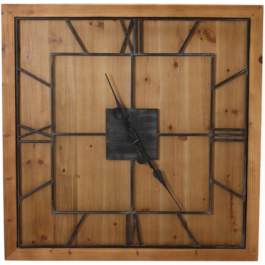 Williston Large Wooden Wall Clock - Price Crash Furniture