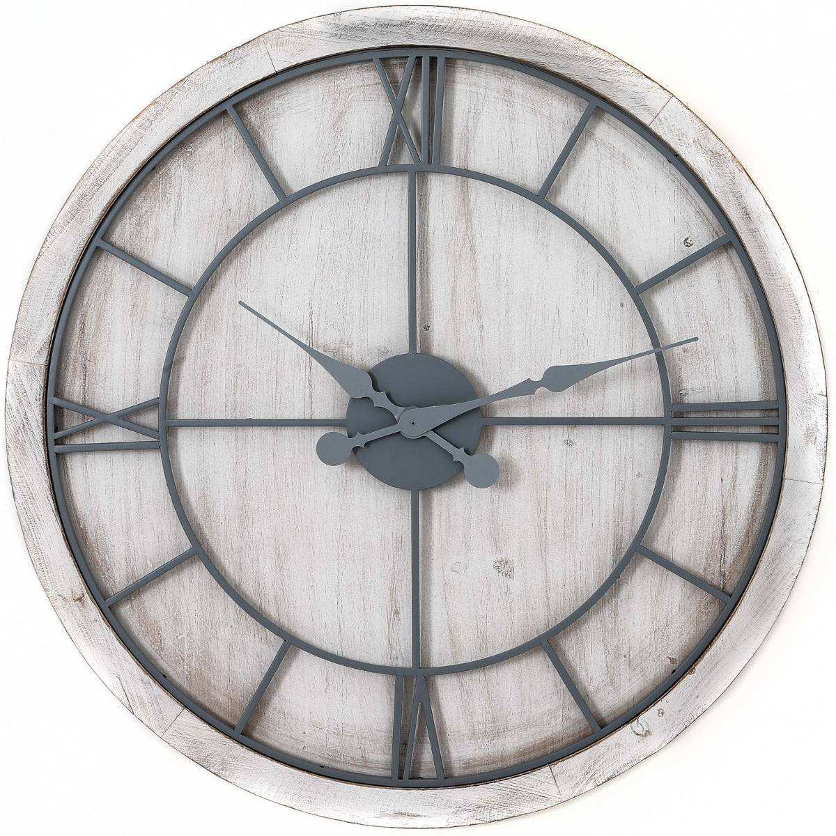 Williston White Large Wall Clock - Price Crash Furniture
