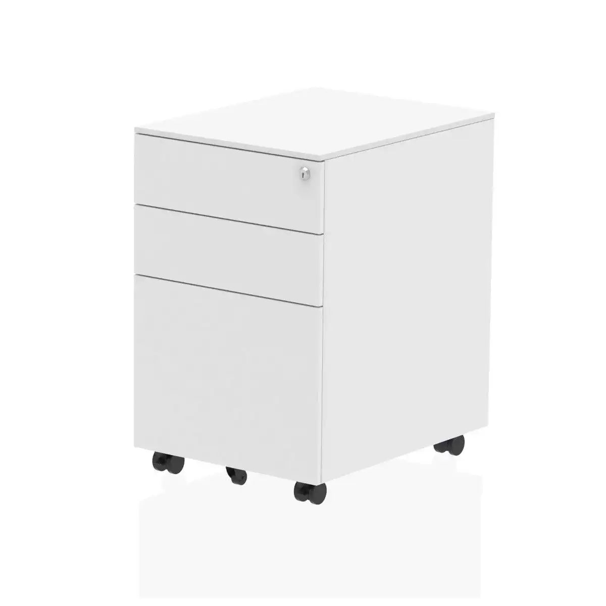 Steel Mobile Pedestal, in Silver, Black or White - Price Crash Furniture