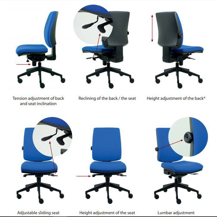 Teknik Ergo Plus 24h Office Chair (choice of colours) - Price Crash Furniture