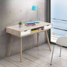 Alford Desk in Sonoma Oak and White by TAD - Price Crash Furniture