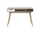Alford Desk with 2 Drawers in Sonoma Oak and Grey - Price Crash Furniture