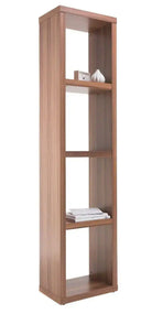 Alphason Maine Walnut Effect 4 shelf Narrow Bookcase - Price Crash Furniture