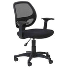 Alphason Davis Desk & Office Chair in Black with Fabric Seat & Mesh Back - Price Crash Furniture
