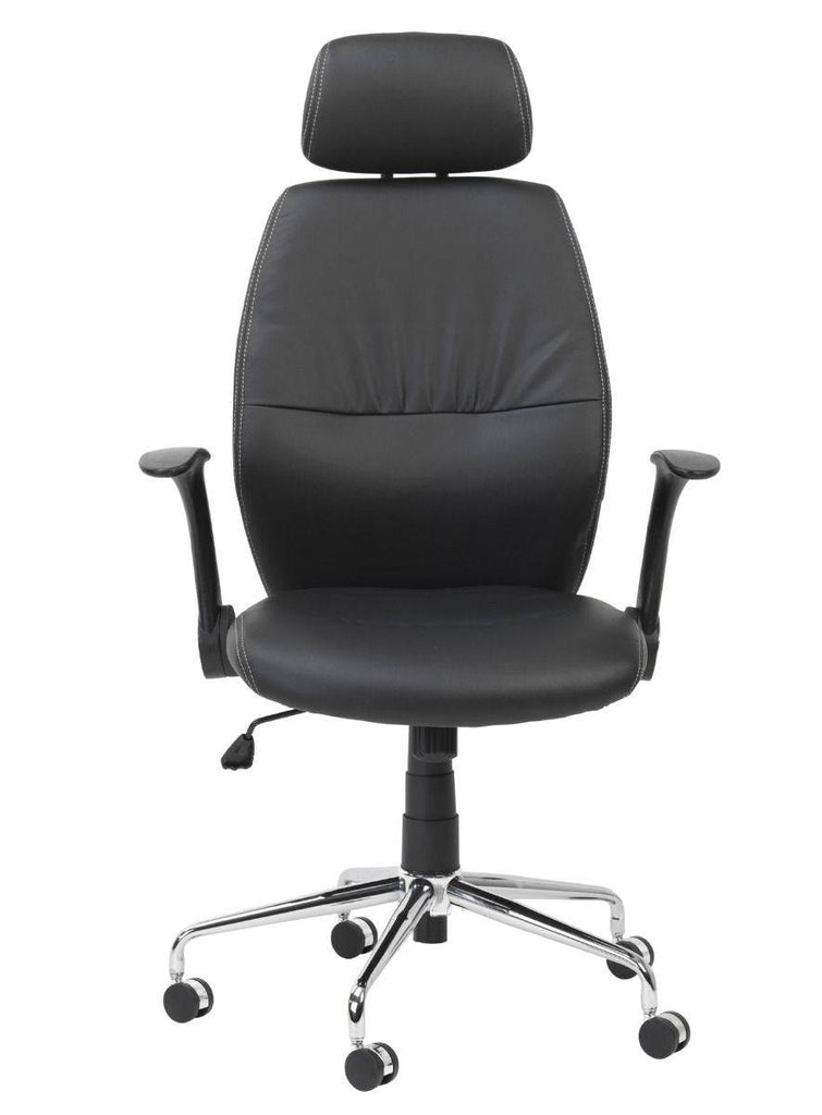Alphason Parker Black Leather Chair - Price Crash Furniture