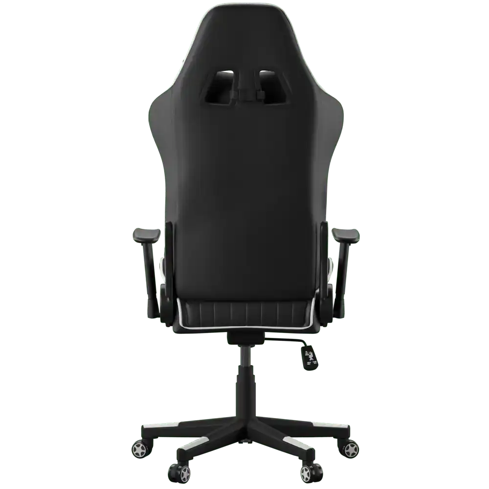 Alphason Senna Fully Adjustable Gaming Chair - Black & White Faux Leather - Price Crash Furniture