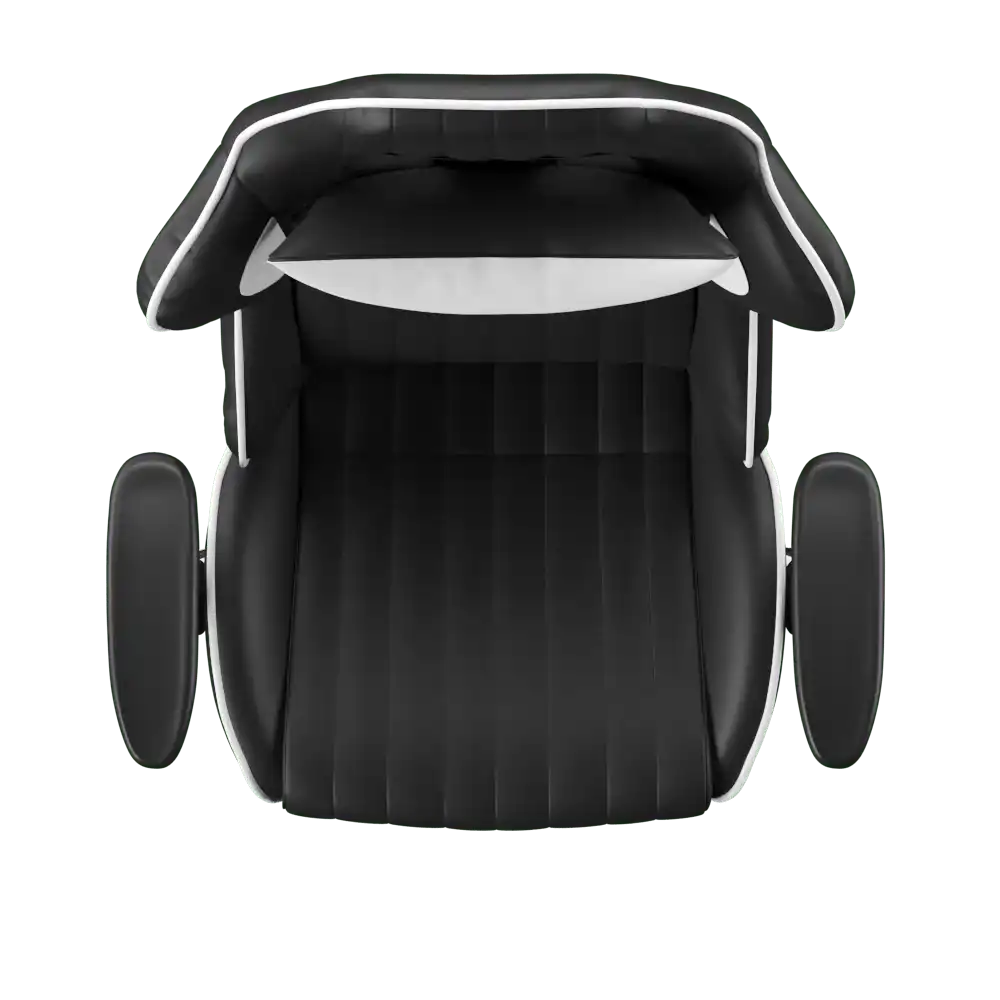 Alphason Senna Fully Adjustable Gaming Chair - Black & White Faux Leather - Price Crash Furniture