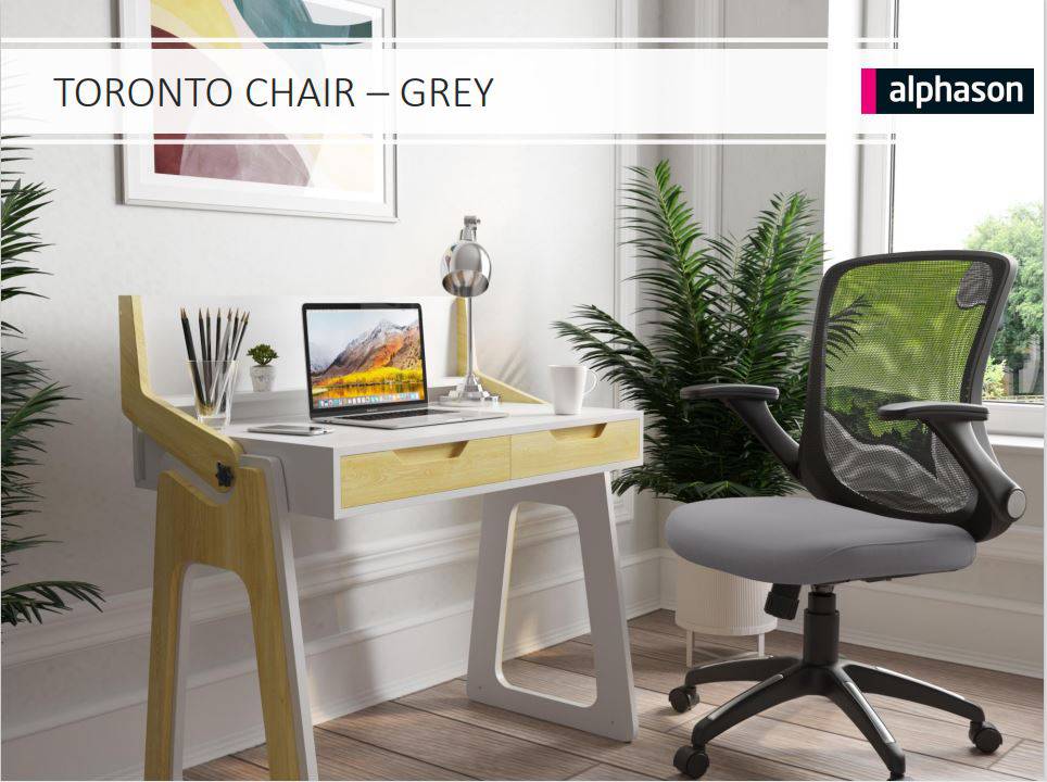 Alphason Toronto Mesh Back Office Chair in Grey - Price Crash Furniture