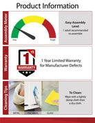 Athena Desk in White by Dorel Novogratz - Price Crash Furniture