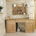 Baumhaus Mobel Oak Single Pedestal Computer Desk - COR06B - Price Crash Furniture