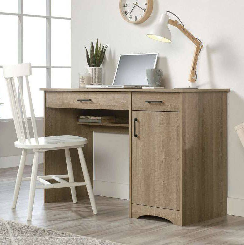 Essentials L-Shaped Desk in Summer Oak - Price Crash Furniture