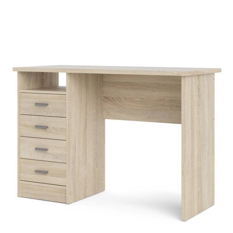 Function Plus 4 Drawer Desk in Oak - Price Crash Furniture