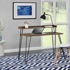 Haven Laptop Desk with Riser Shelf in Walnut by Dorel - Price Crash Furniture