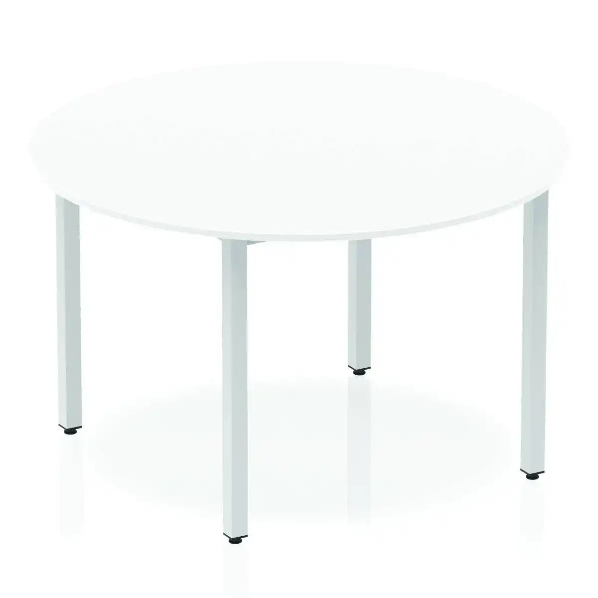 Impulse 1600mm Semi-Circle Table Maple Top Silver Post Leg - Price Crash Furniture