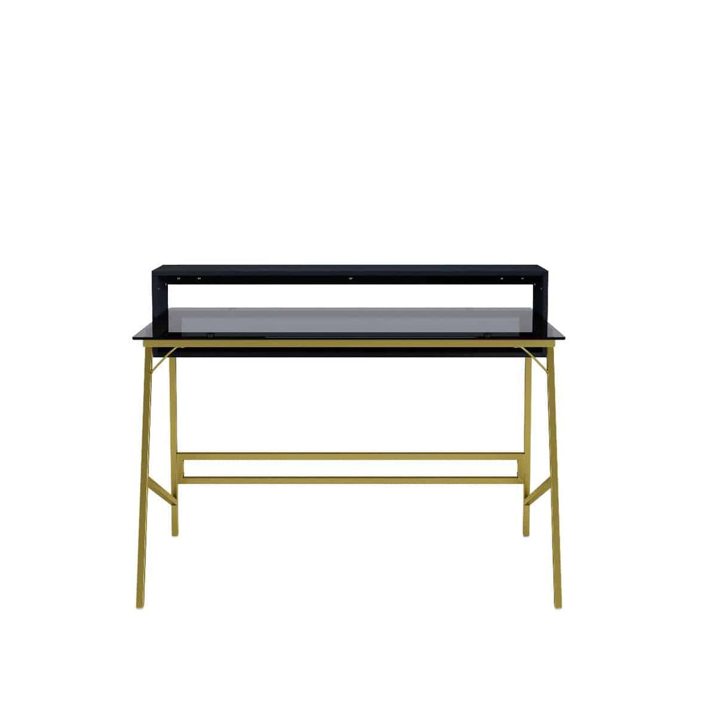 Morgan Desk in black and gold by Alphason - Price Crash Furniture